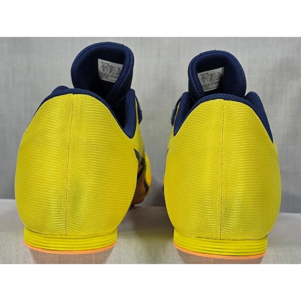 Asics Hyper MD 8 Track Field Spikes Men's 10 Yellow Navy Blue‎ Racing Shoes